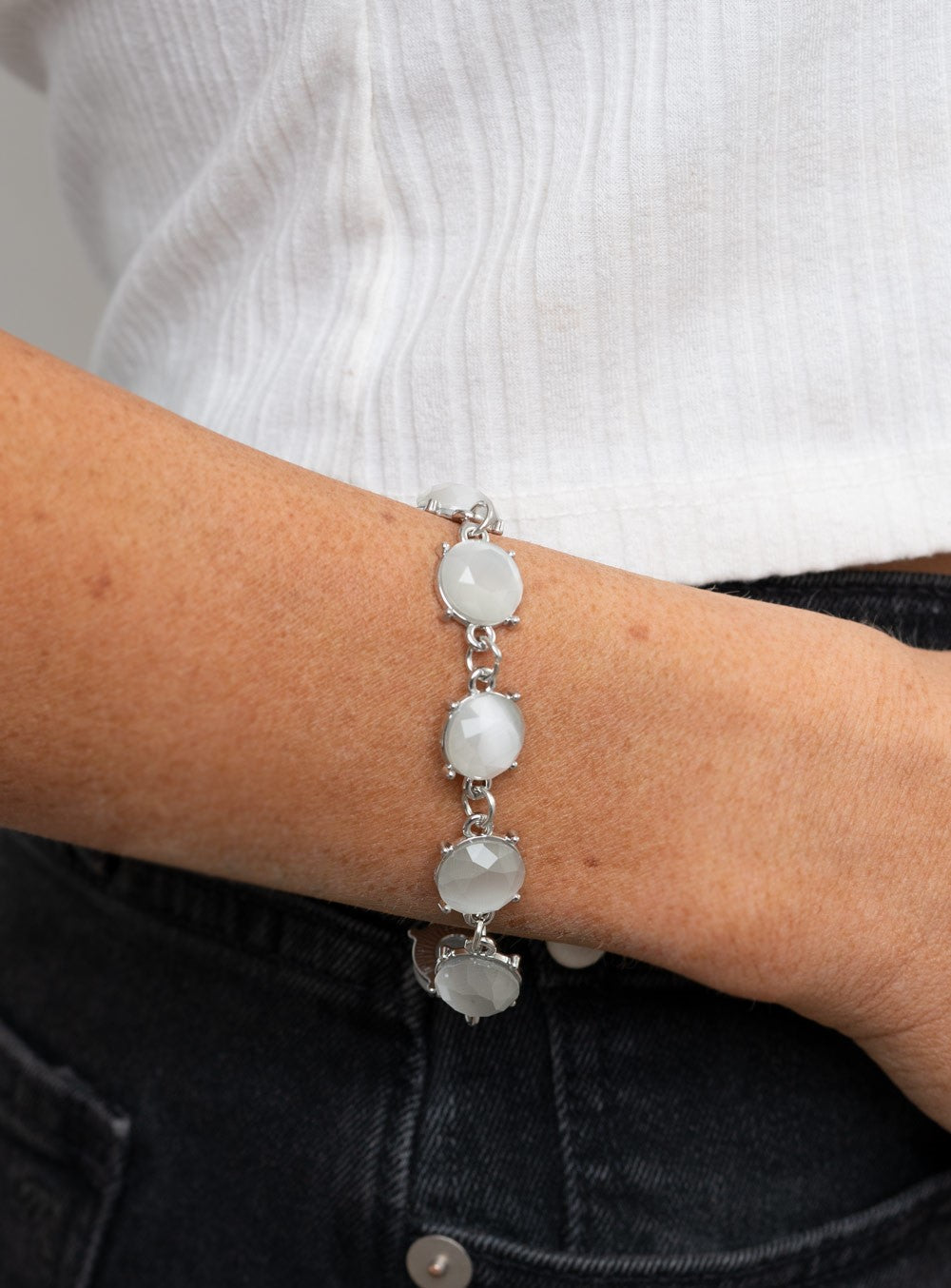 Ms. GLOW-It-All White Bracelet