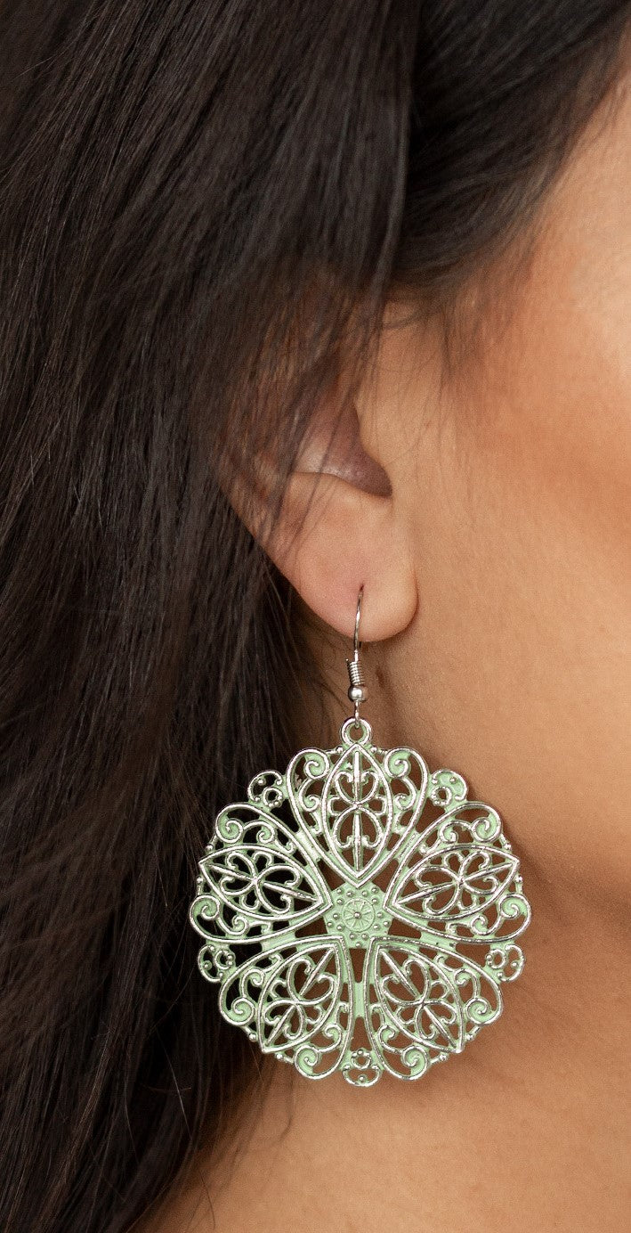 Ocean Paradise Green Earrings