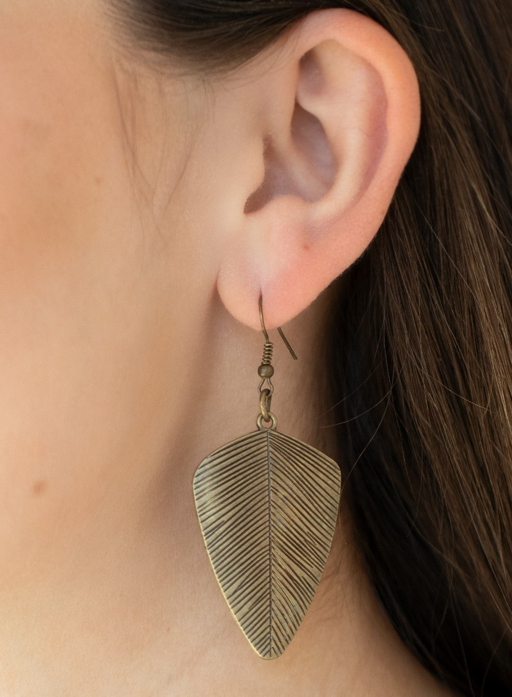 One Of The Flock Brass Earrings