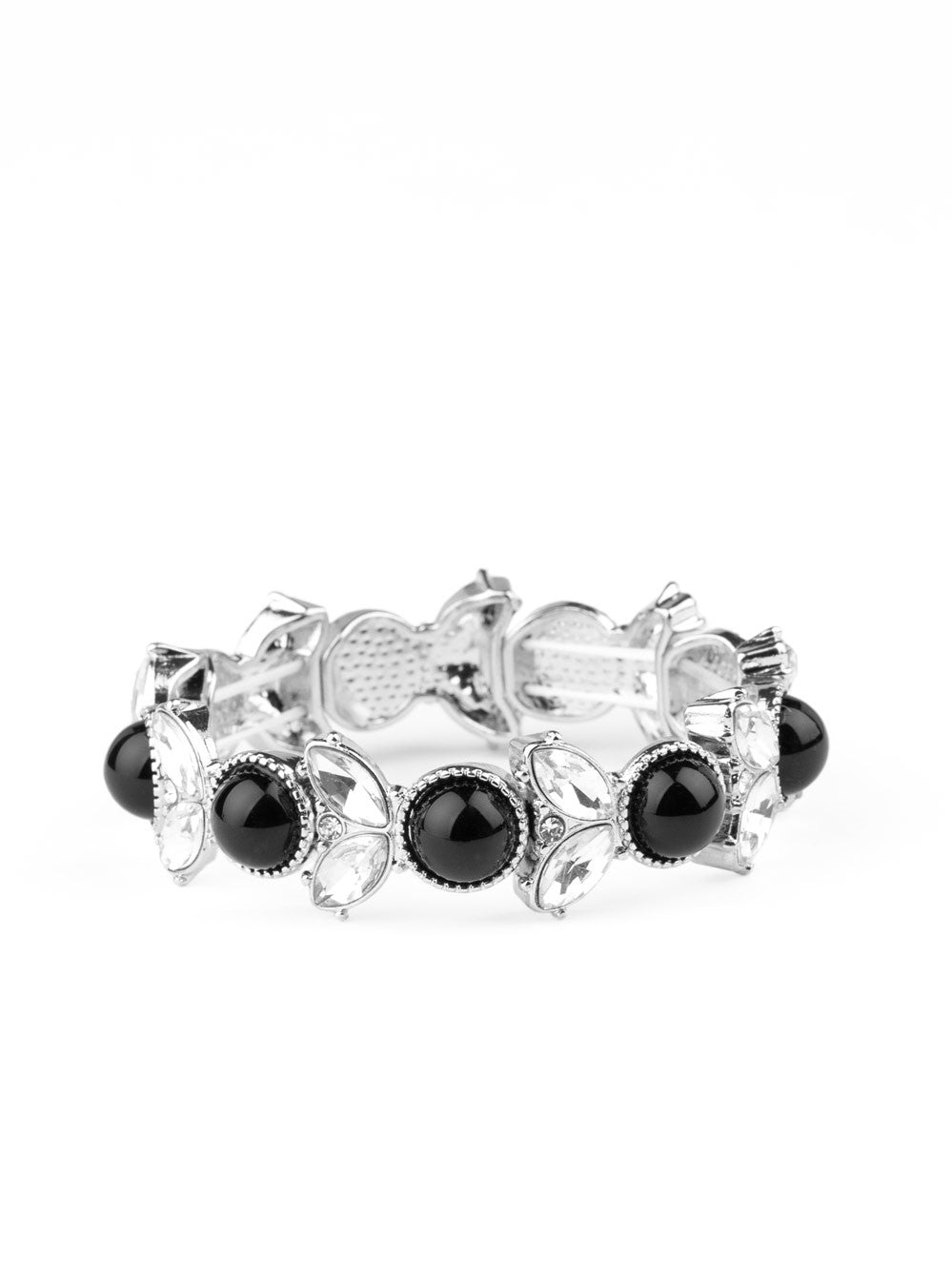 Opulent Oasis Black Stretch Bracelet