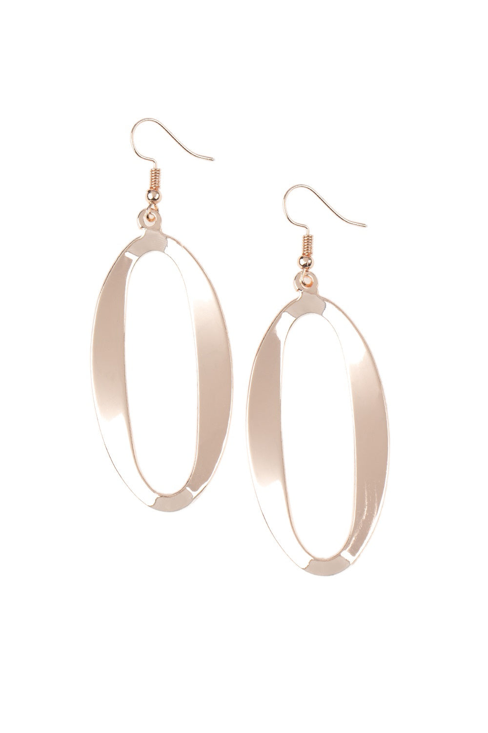 Oval My Head Rose Gold Earrings