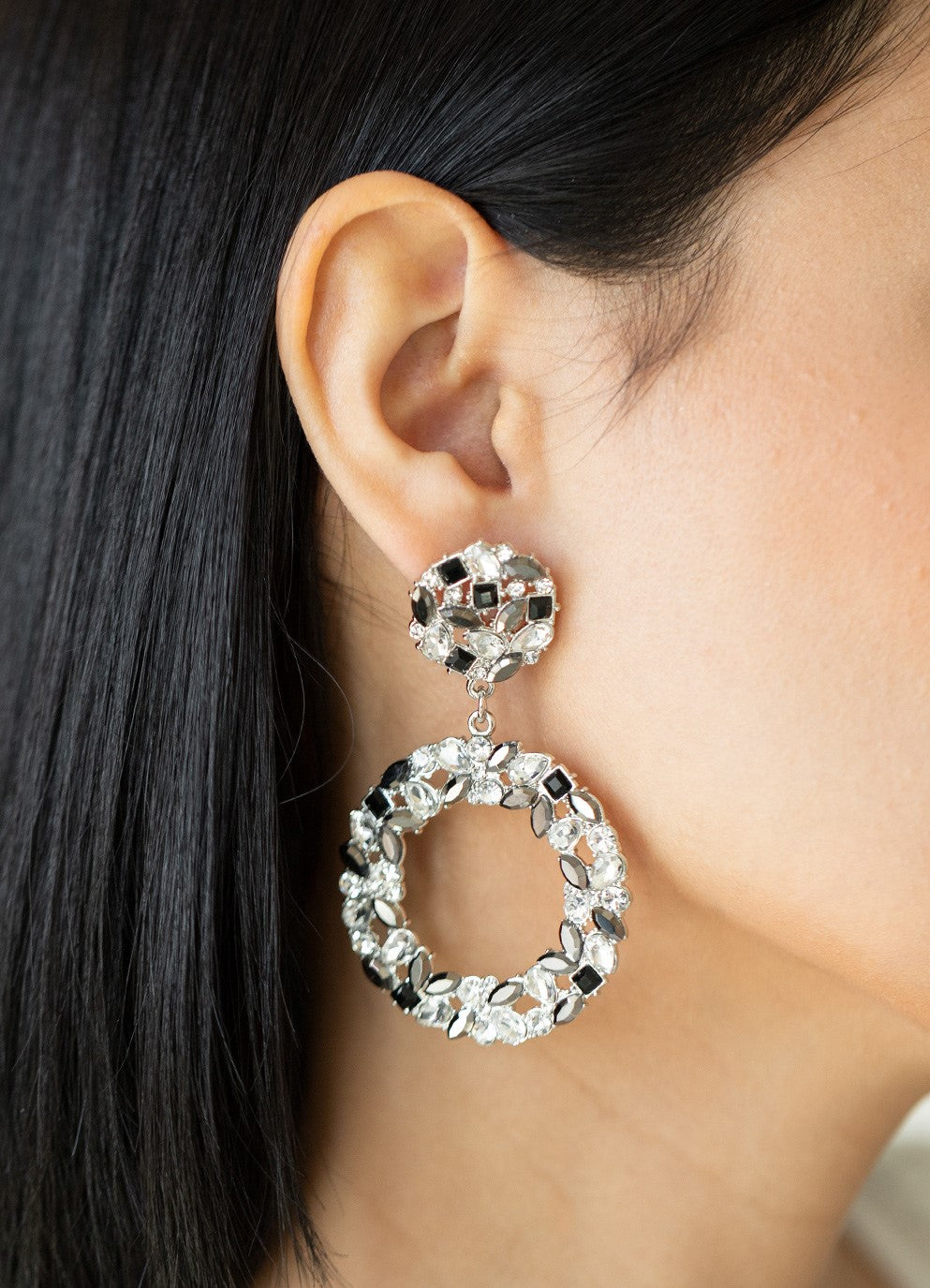 Party Ensemble Black Post Earrings