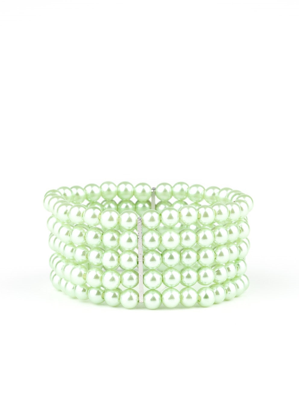 Pearl Bliss Green Stretch Bracelet