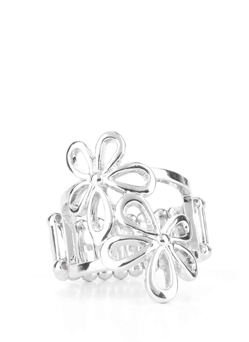 Perennial Pair Silver Floral Ring