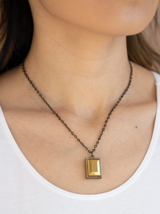 Pro Edge Short Brass Necklace