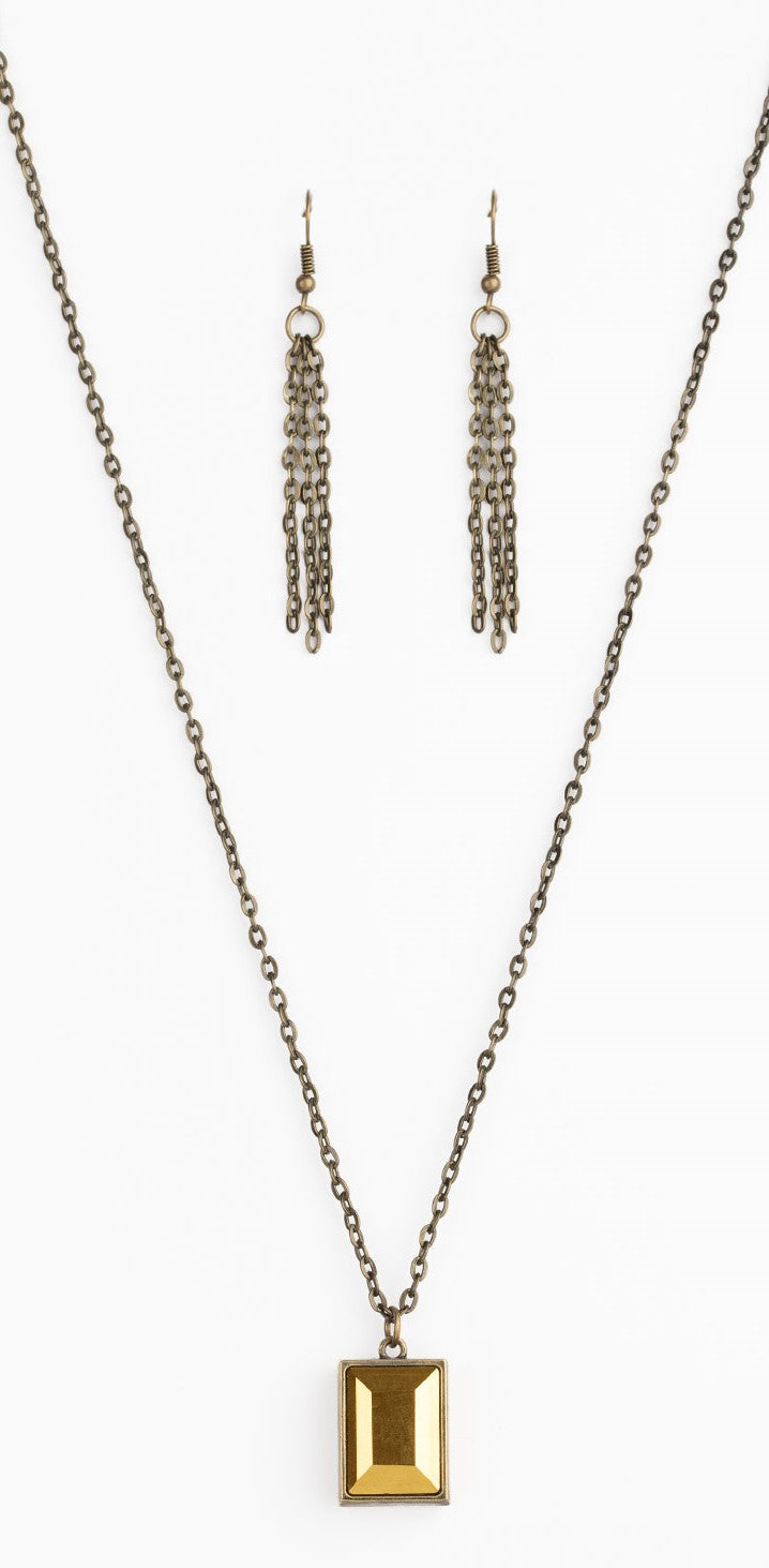 Pro Edge Short Brass Necklace