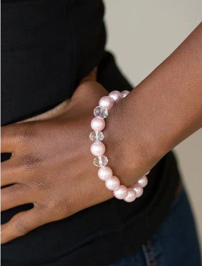 Really Resplendent Pink Stretch Bracelet