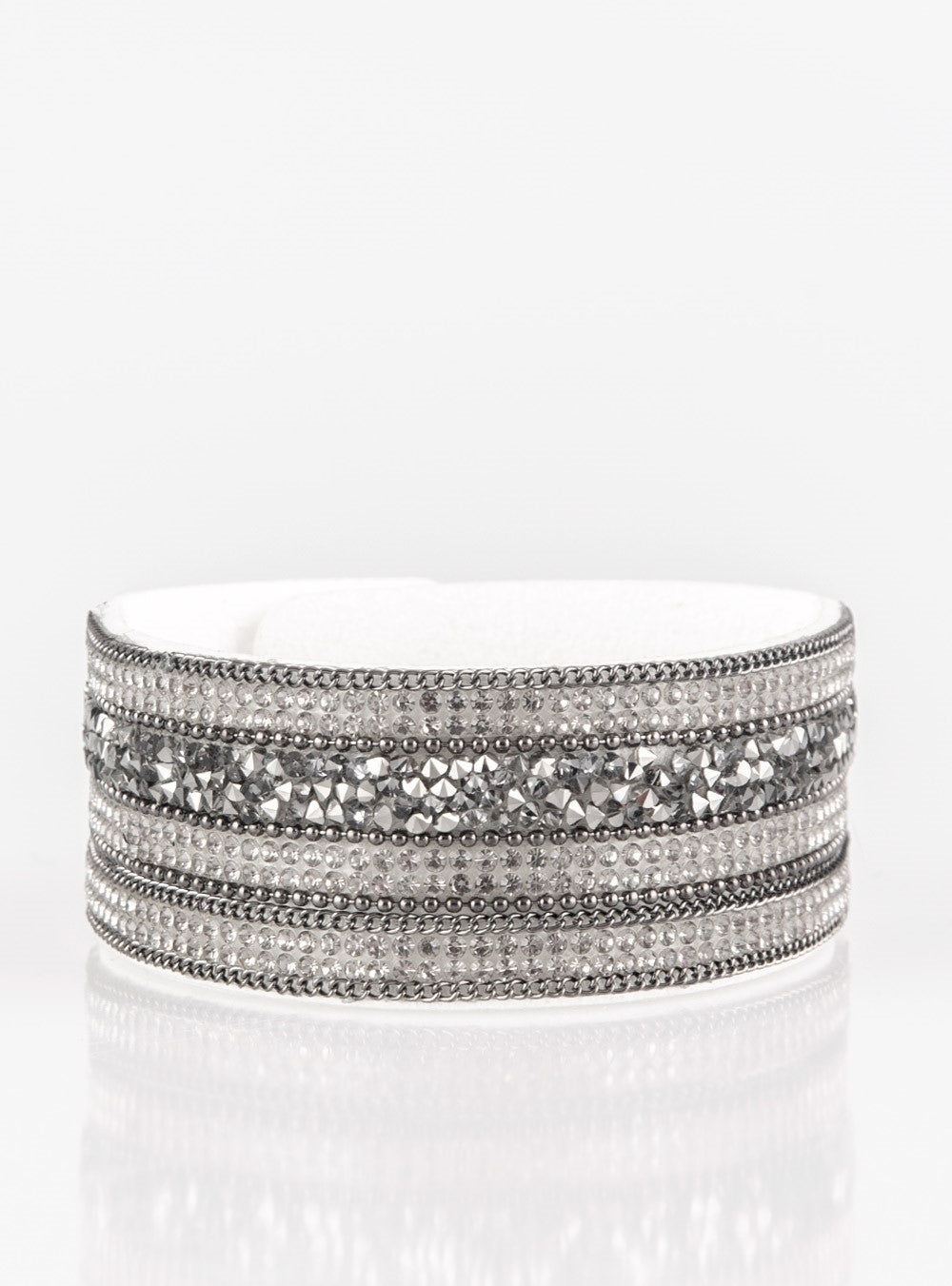 Really Rock Band White Single Wrap Bracelet