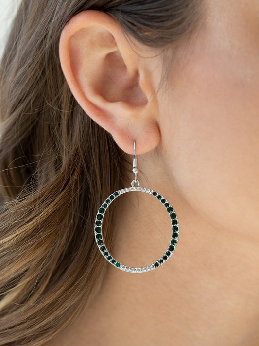 Risky Ritz Green Hoop Earrings