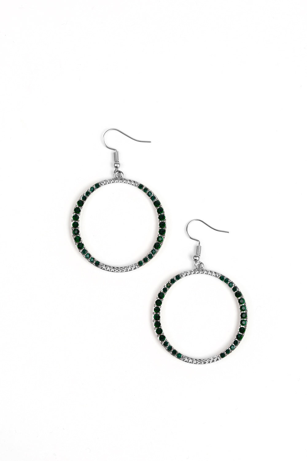 Risky Ritz Green Hoop Earrings