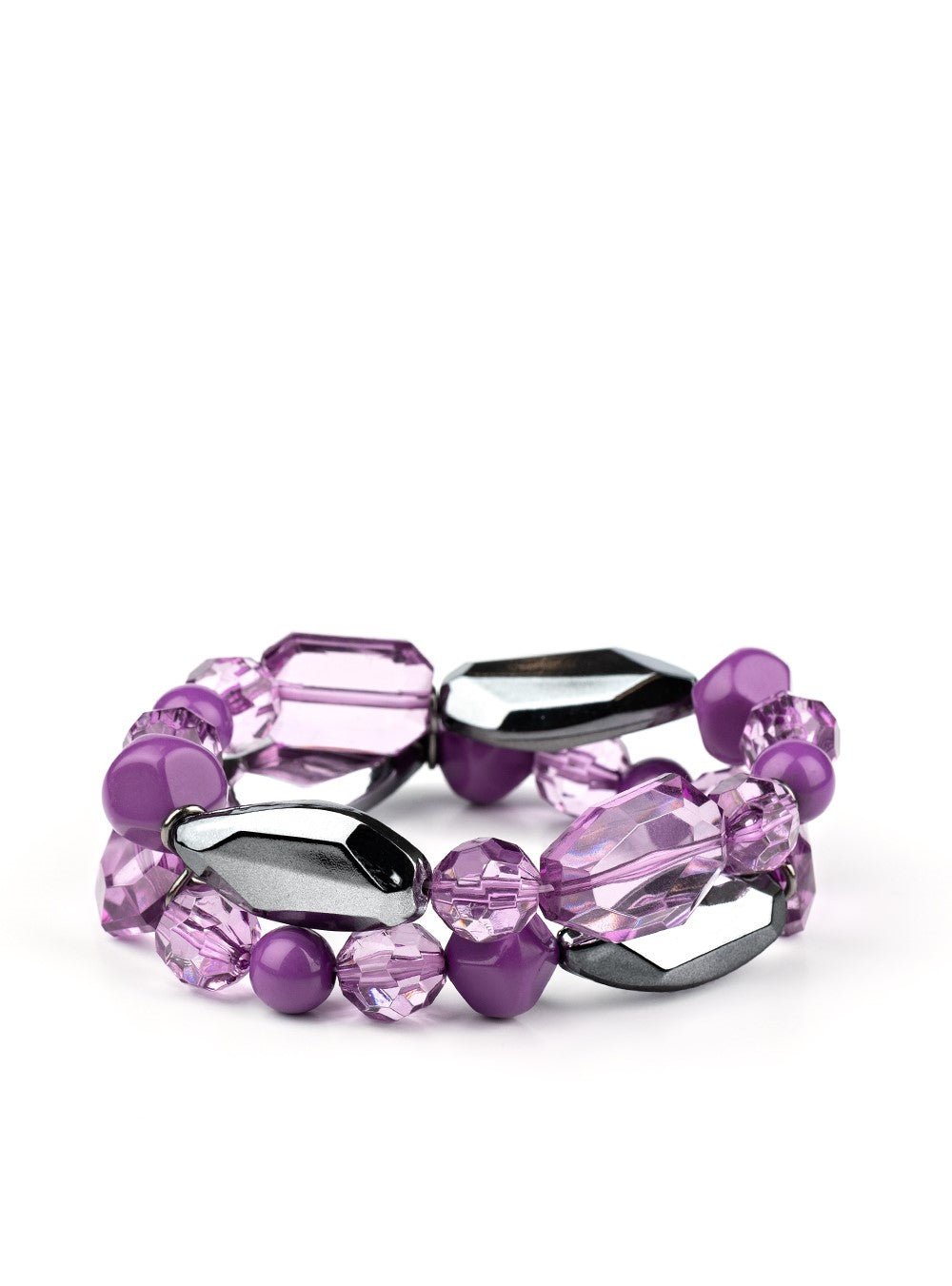 Rockin' Rock Candy Purple Stretch Bracelet