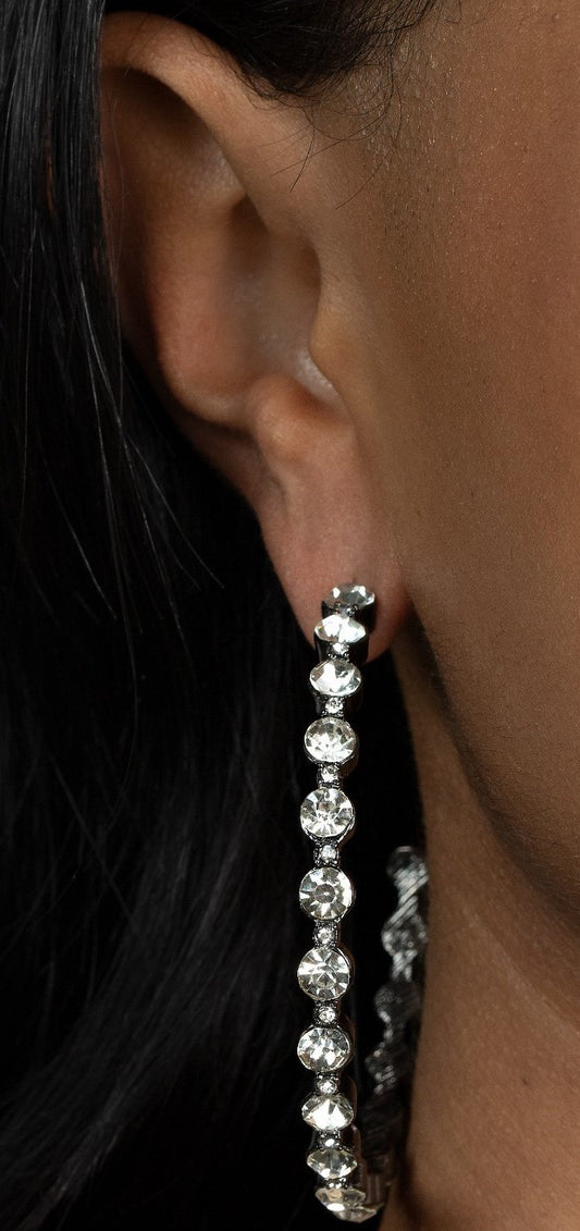 Royal Reveler Black Hoop Earrings