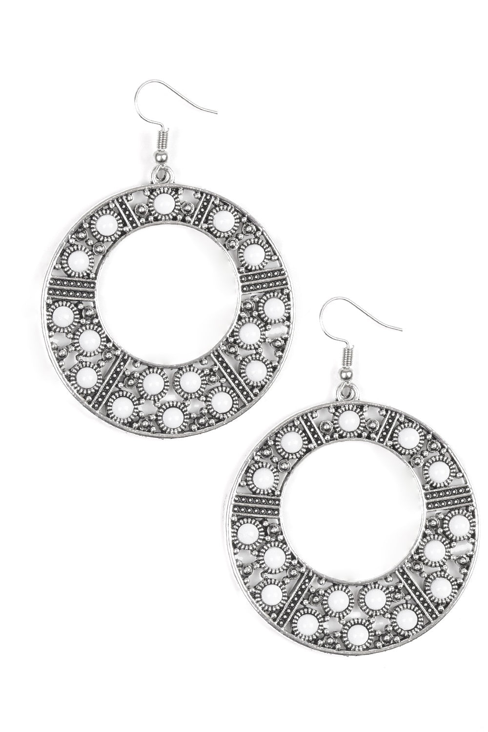 San Diego Samba White Earrings