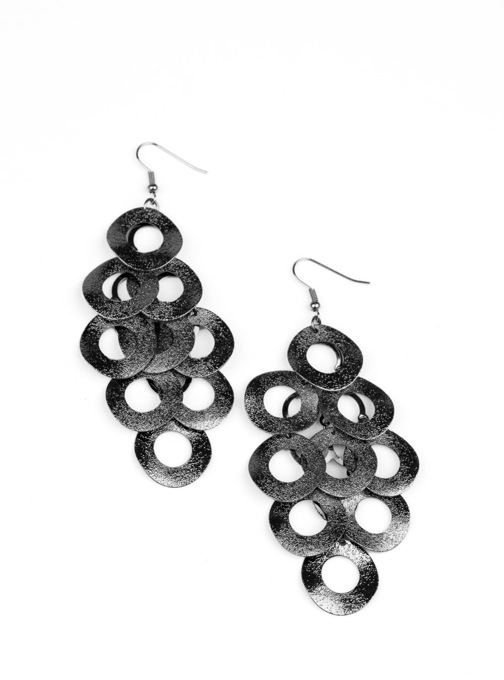 Scattered Shimmer Black Earrings