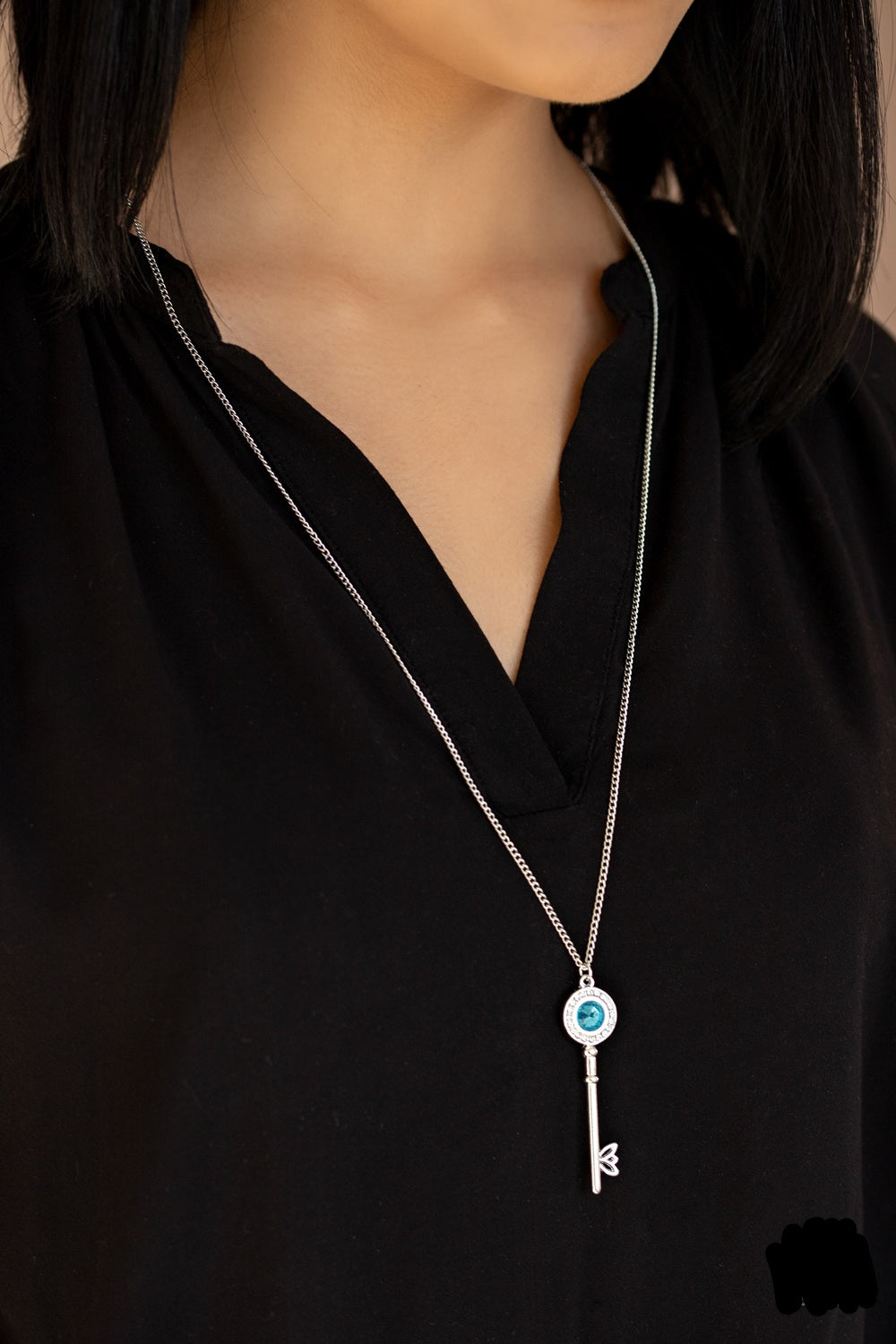 Secret Shimmer Blue Necklace