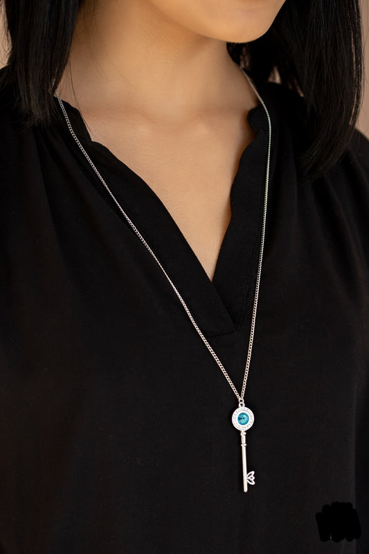 Secret Shimmer Blue Necklace