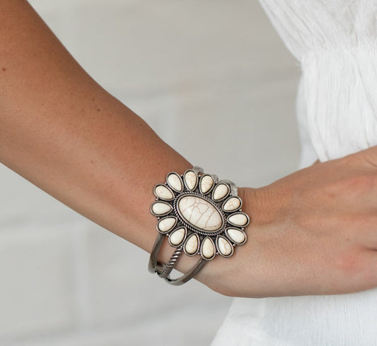 Sedona Spring White Cuff Bracelet