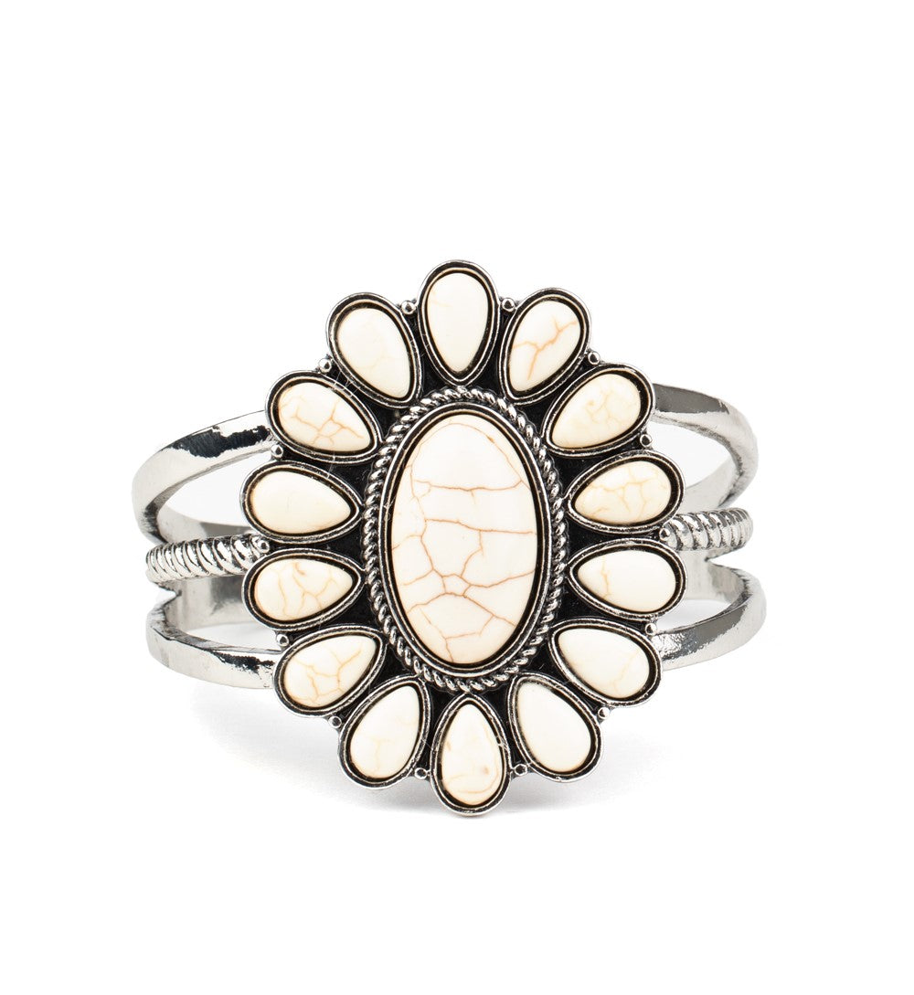 Sedona Spring White Cuff Bracelet