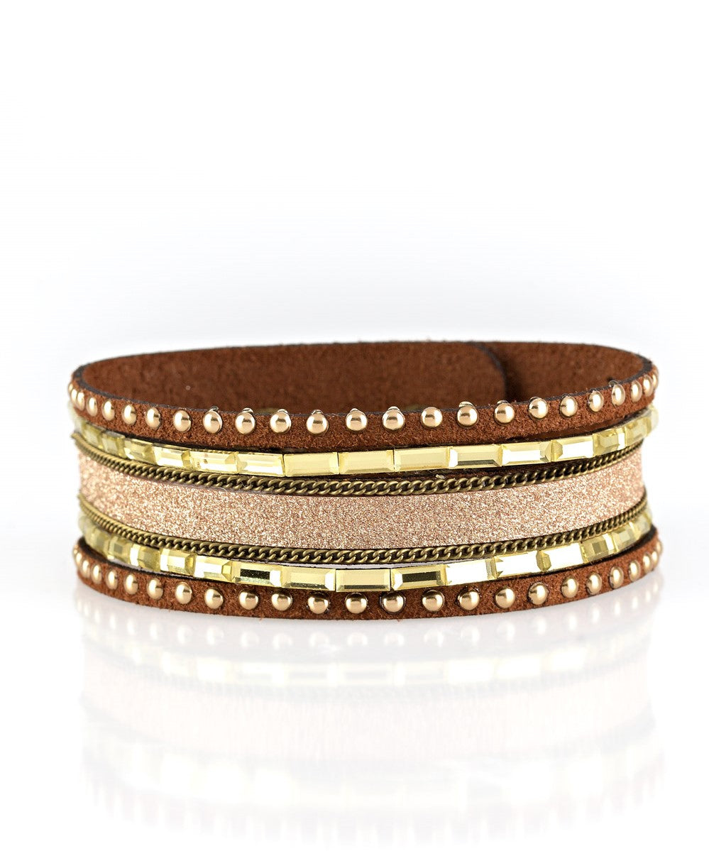 Seize The Sass Brass Single Wrap Bracelet