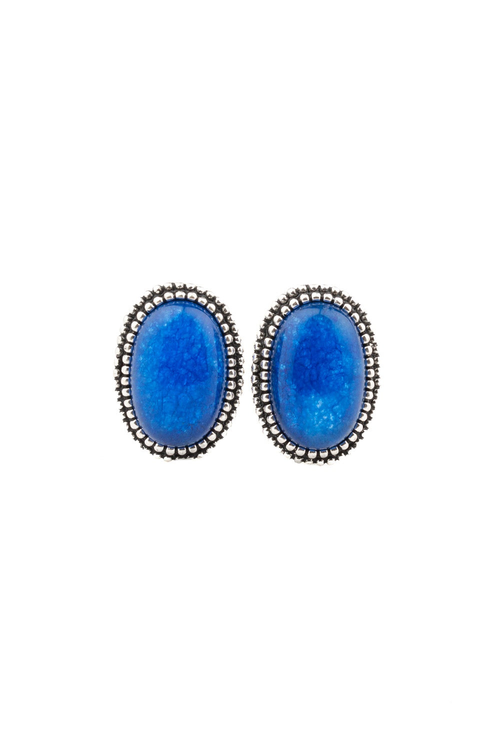 Shiny Sediment Blue Post Earrings