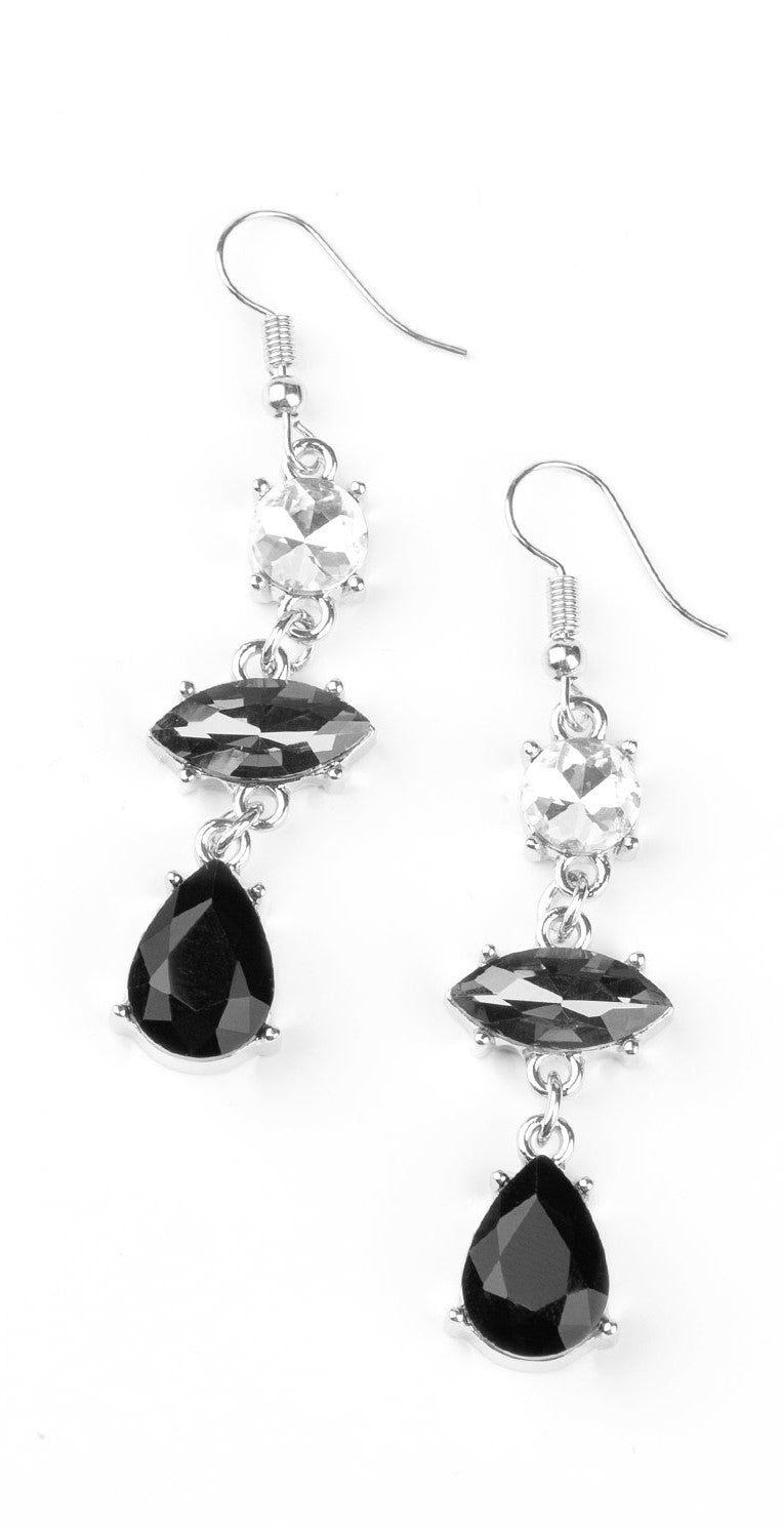 Starlet Twinkle Black Earrings