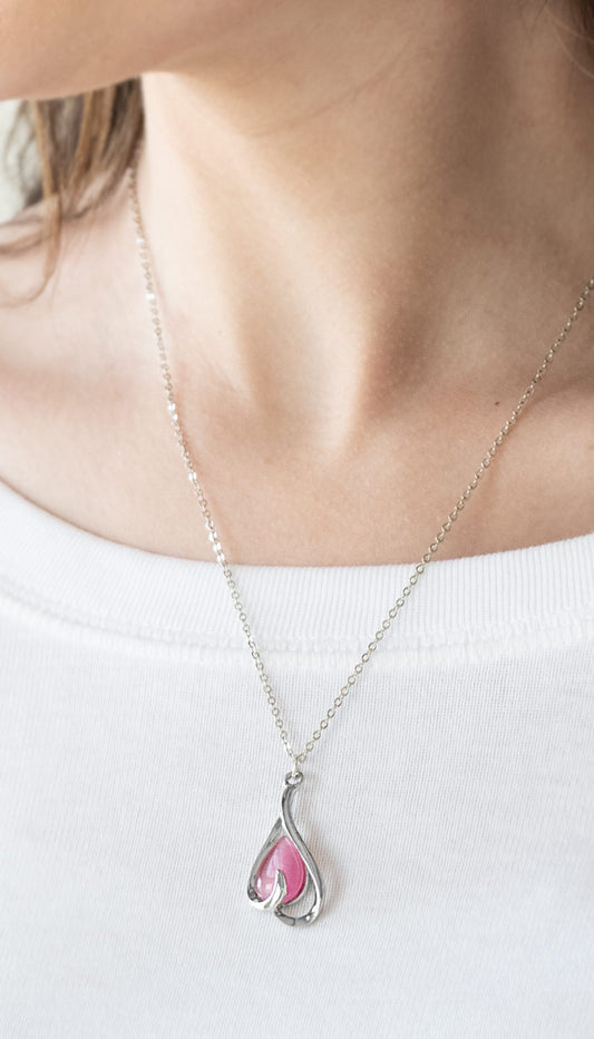 Tell Me A Love Story Pink Necklace