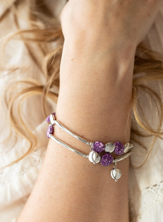 Terrazzo Territory Purple Stretch Bracelet