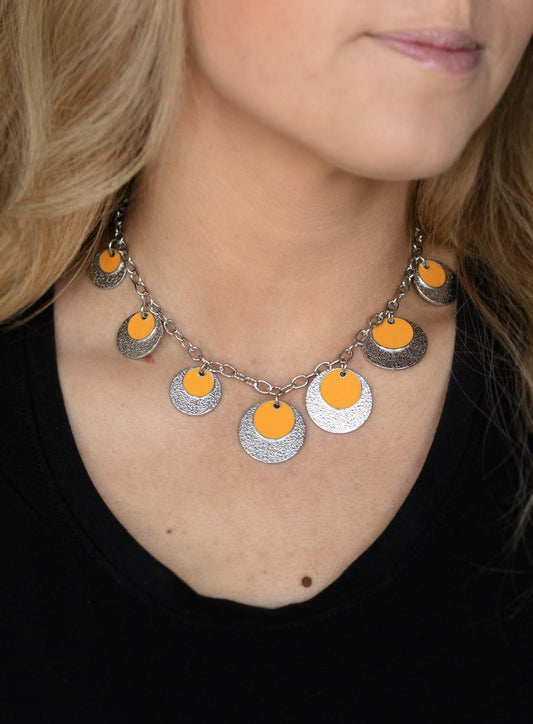 The Cosmos Are Calling Orange Necklace