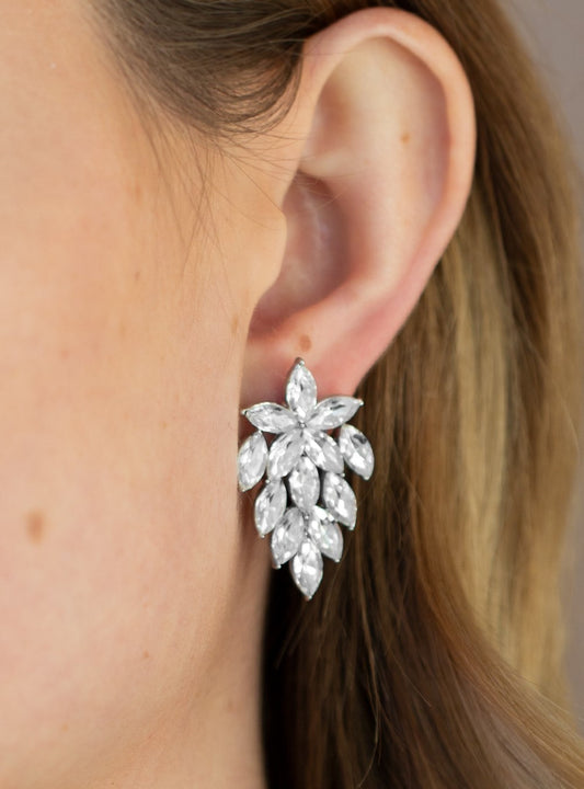 They See Me Glowin' White Post Earrings