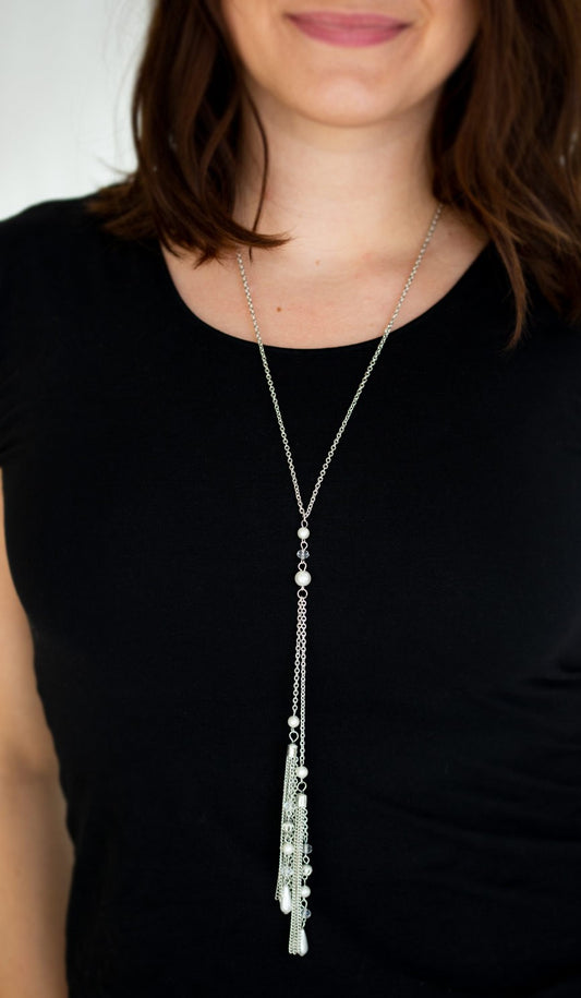 Timeless Tassels White Necklace