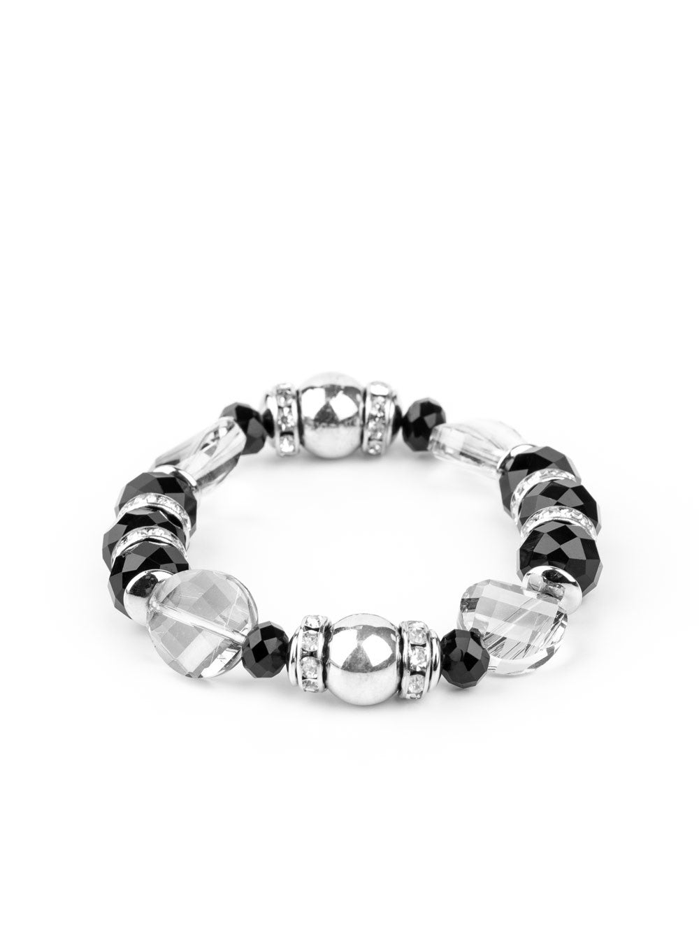 Treat Yourself Black Stretch Bracelet