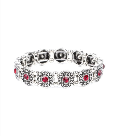 Tres Magnifique Red Stretch Bracelet