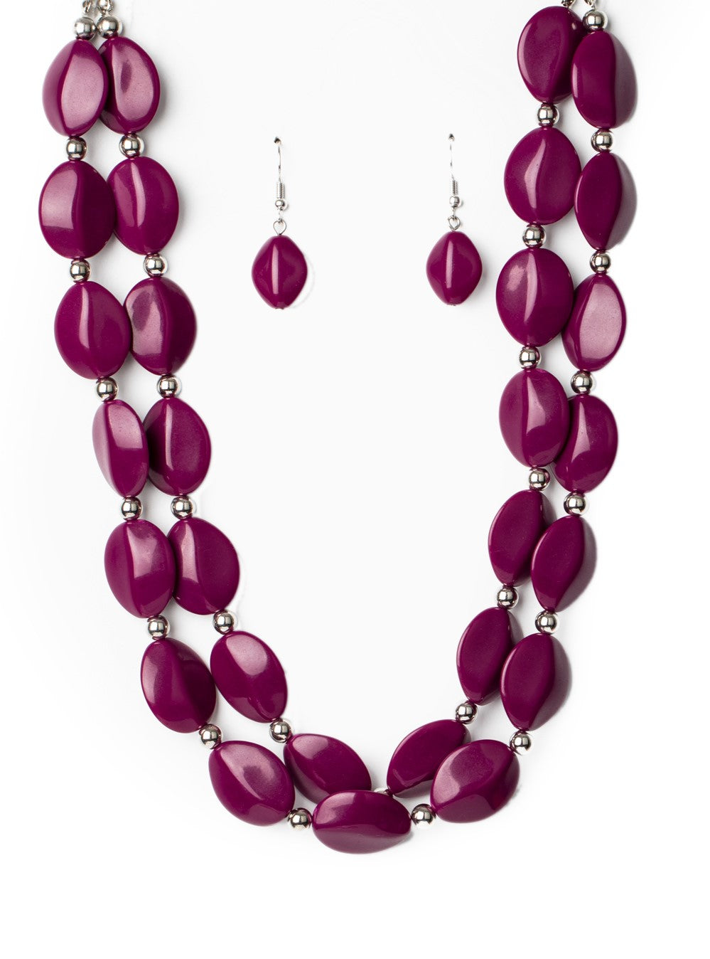 Two-Story Stunner Purple Necklace