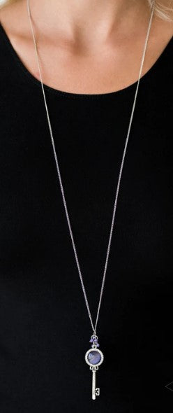 Unlock Every Door Purple Necklace