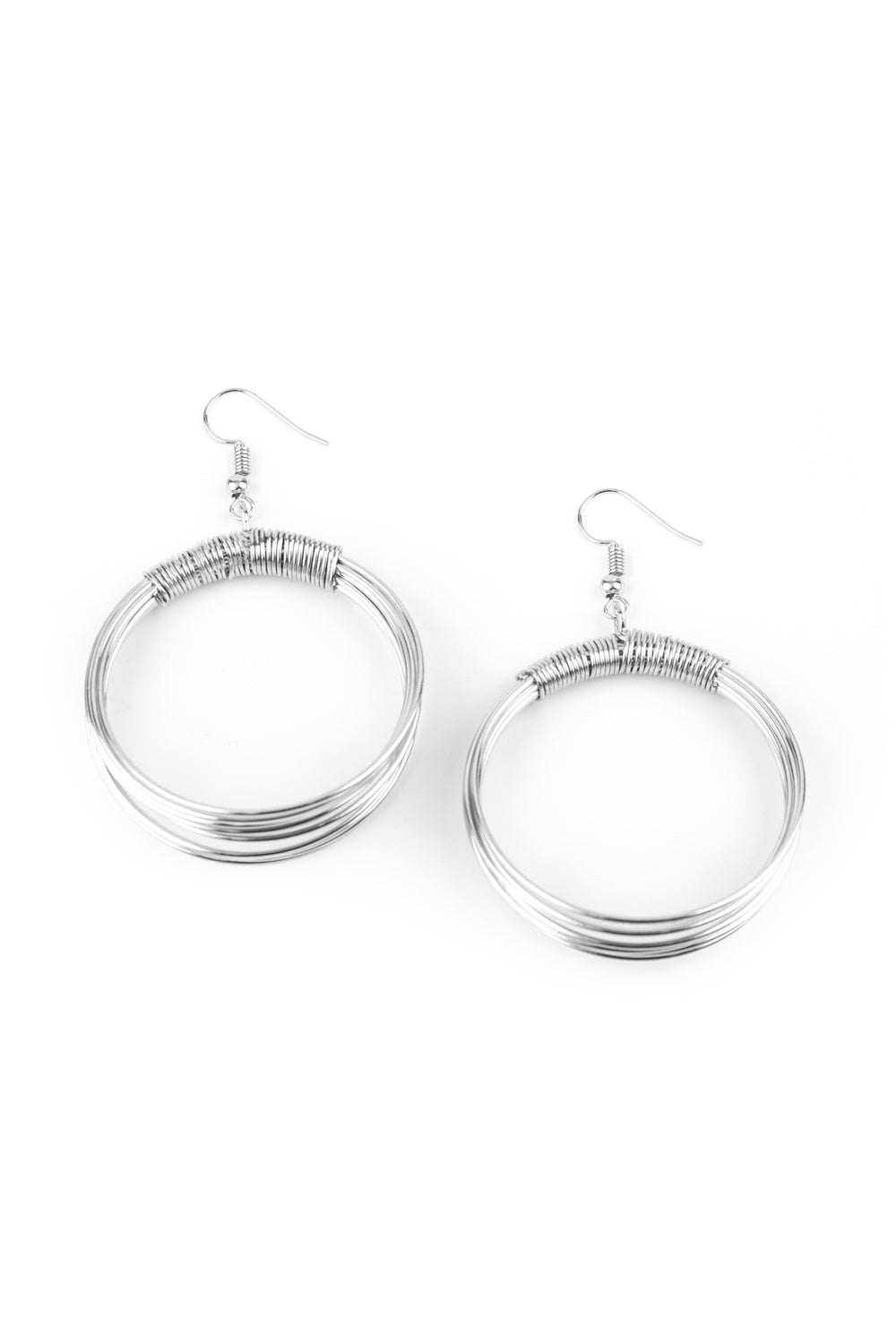 Urban Spun Silver Hoop Earrings