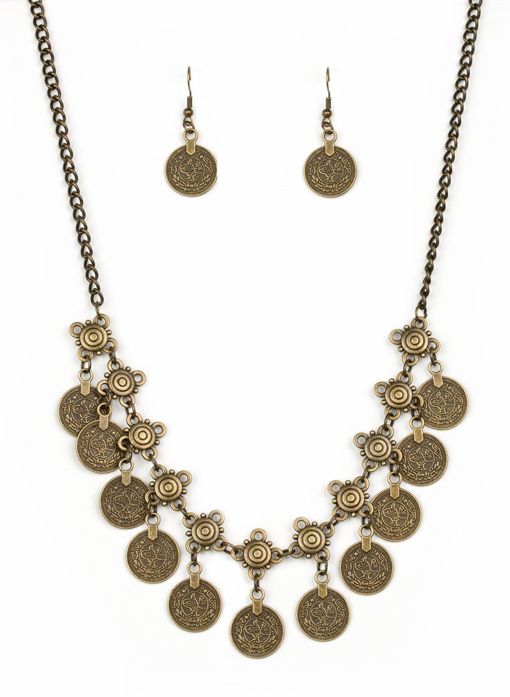 Walk The Plank Brass Necklace