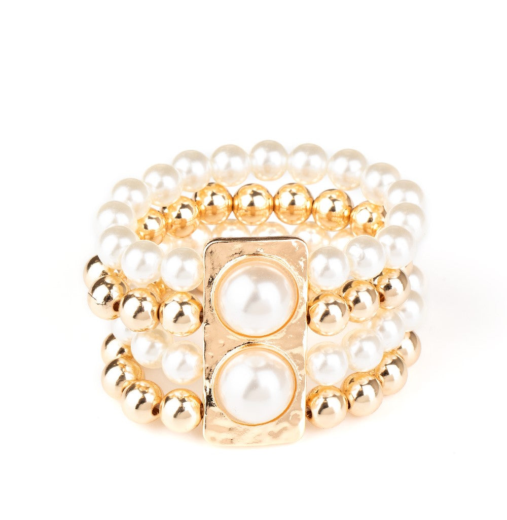 WEALTH-Conscious Gold Stretch Bracelet