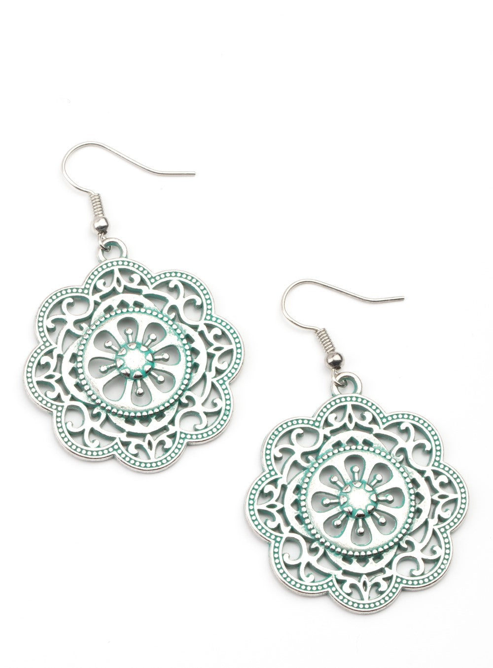 Western Mandalas Blue Earrings